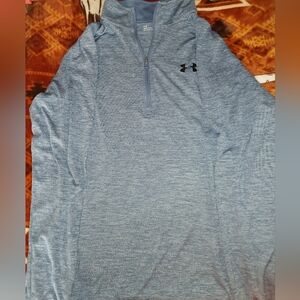 Under Armour Heat Gear Blue-Grey Long Sleeve Pullover